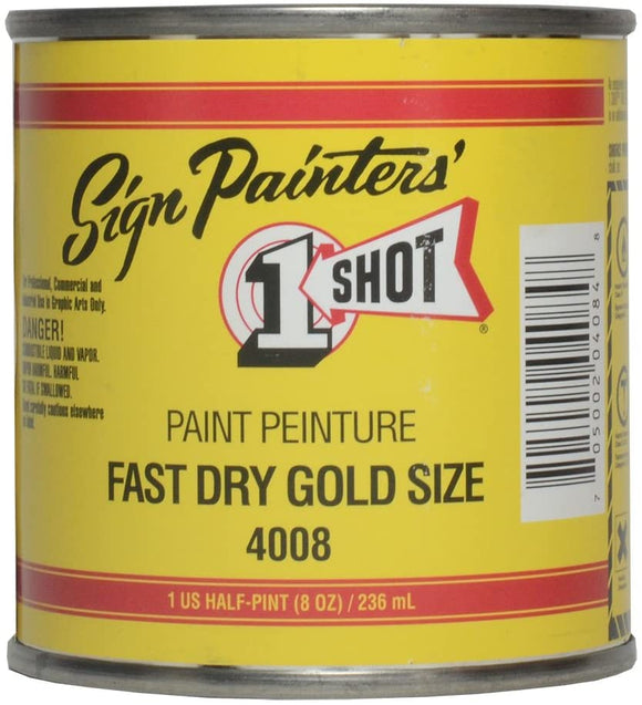 1 Shot Fast Dry Gold Paint #4008L, 8 oz