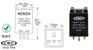 CEC LED Electronic Flasher #EF29L - AutoCareParts.com