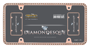 Cruiser Rose Gold/Clear Diamondesque License Plate Frame #18000