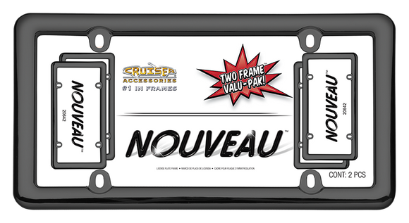 Cruiser Value-Pack of 2 Nouveau License Plate Frames #20642