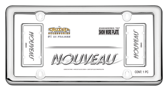 Cruiser Chrome Plastic Nouveau License Plate Frames #20643