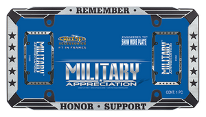 Cruiser Chrome Military Appreciation License Plate Frame #31050