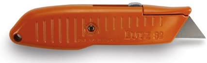 Lutz Tools #82 Safety Nose Retractable Blade Utility Knife - Orange #30182