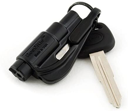 Resqme Car Escape Tool: Seatbelt Cutter and Window Glass Breaker Keychain #03.100