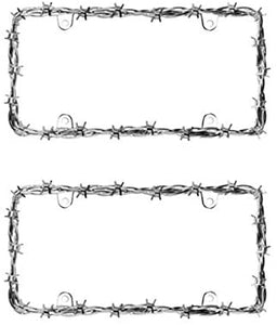 Cruiser Chrome 'Barbed Wire II' License Frame #22230 - 2 Frames - AutoCareParts.com