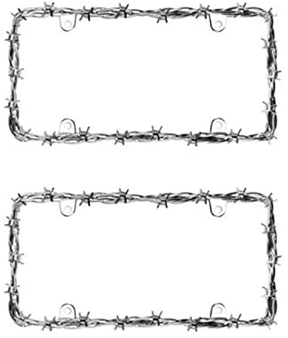 Cruiser Chrome 'Barbed Wire II' License Frame #22230 - 2 Frames - AutoCareParts.com
