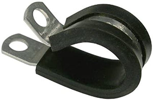 Pico 1-1/2" Rubber Insulated Aluminum Clamp 1/4" Mount Hole #7324PT, 4 Per Package - AutoCareParts.com
