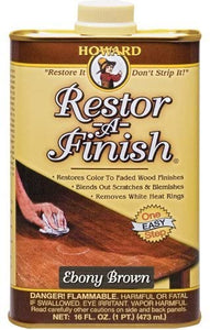 Howard Restor-A-Finish Ebony, #RF8016, 16 oz - Pack of 2 - AutoCareParts.com