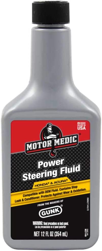 Motor Medic 6-Pack Power Steering Fluid with Stop Leak & Conditioner for Honda and Acura #M2714H/6, 12 oz.