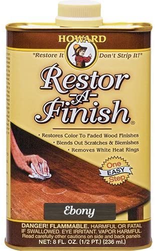 Howard Restor-A-Finish Ebony, #RF8008, 8 oz - Pack of 2 - AutoCareParts.com