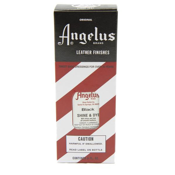Angelus Shine & Dye Black #530-03-001, 3 oz - AutoCareParts.com