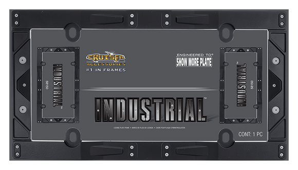 Cruiser Matte Black Industrial License Plate Frame #58150