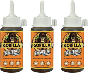 Gorilla 4 Oz Brown Original Waterproof Polyurethane Glue #5000408, Pack of 3