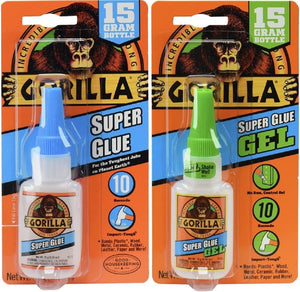 Gorilla 15g Super Glue Gel  #7600103 and 15g Super Glue #7805009