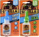 Gorilla 15g Super Glue Gel  #7600103 and 15g Super Glue #7805009