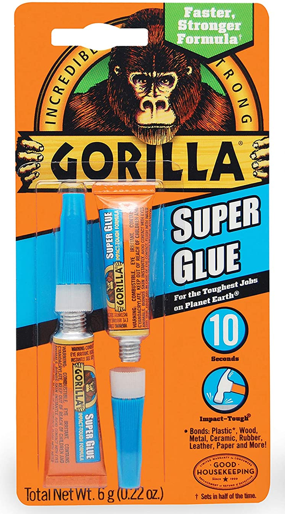 Gorilla Super Glue #7800101, Two 3 g Tubes - Pack of 2 - AutoCareParts.com