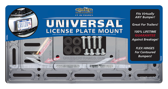 Cruiser Clear Universal License Plate Mount #79000