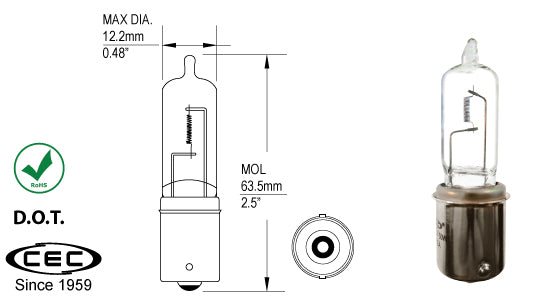 CEC Halogen Lamp #795X - AutoCareParts.com