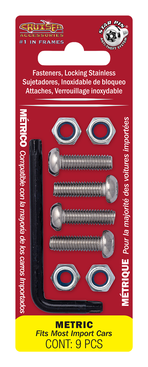 Cruiser Metric-Stainless Star Pin Locking Fasteners #81300 - AutoCareParts.com