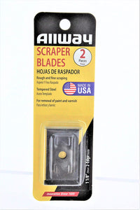 Allway Tools 1-1/8" 2-Edge Scraper Blade For F1 #1B, 2/card