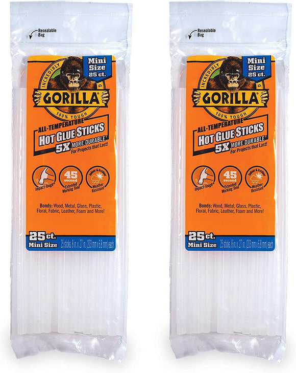 Gorilla Clear Hot Glue Sticks 8