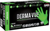 SAS Safety 100-Pack Derma-Vue Powder-Free Exam Grade Nitrile - 6 mil