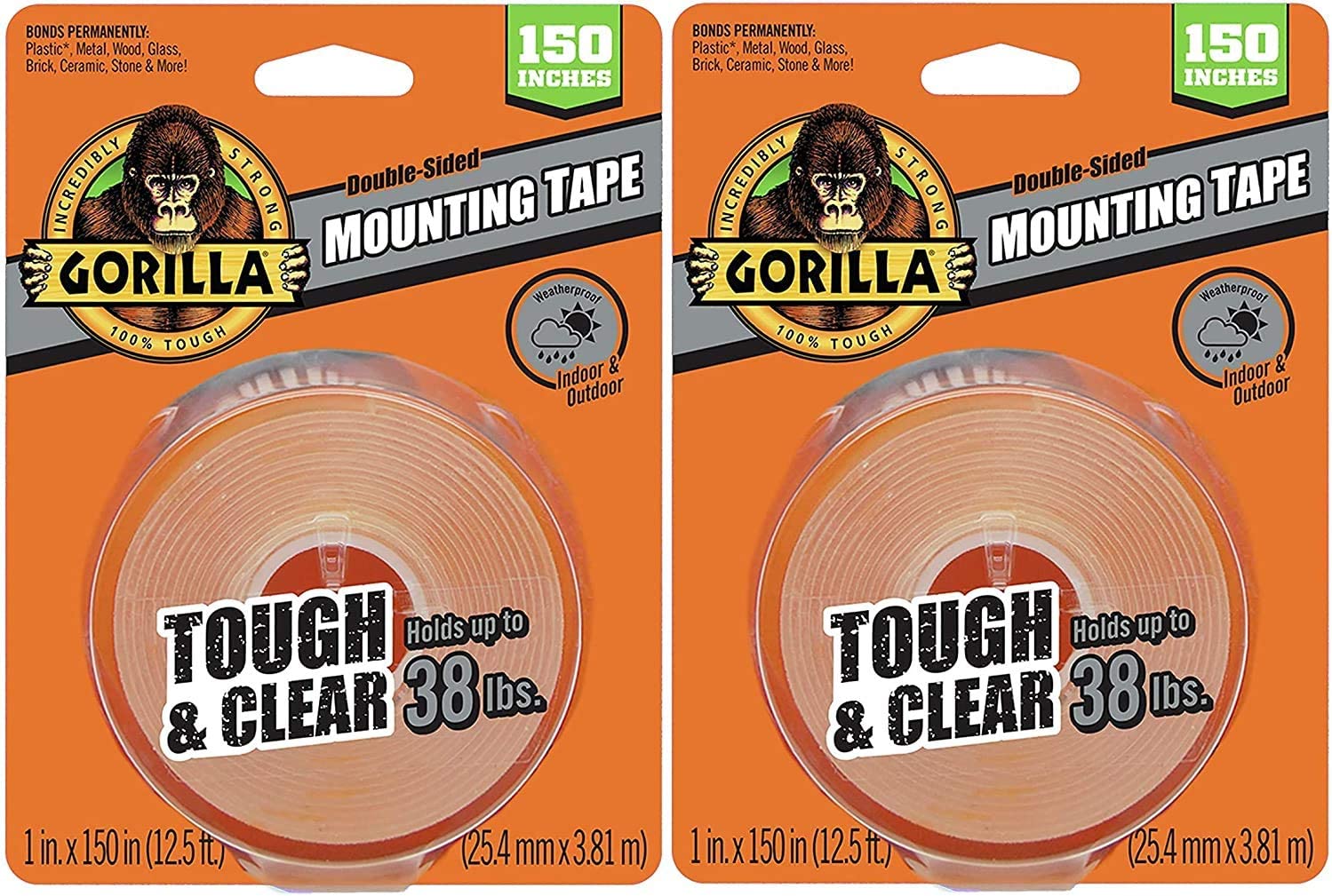 Gorilla Clear 100% Silicone Sealant Caulk, 2.8Oz Squeeze Tube #108324