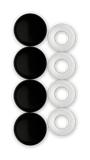Cruiser Black License Plate Frame Fastener Caps #82650 - AutoCareParts.com