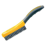 Allway Tools 4 x 16 Soft Grip Carbon Steel Wire Brush- Shoe Handle #SB416