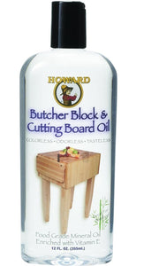 Howard Butcher Block and Cutting Board Oil #BBB012, 12 oz - Pack of 2 - AutoCareParts.com