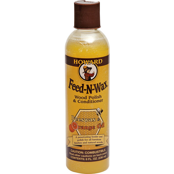 Howard Feed-N-Wax Wood Polish and Conditioner #FW0008, 8 oz - Pack of 2 - AutoCareParts.com