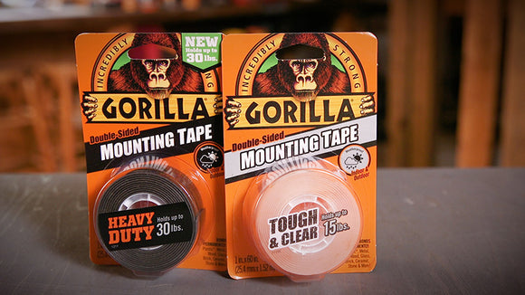 Gorilla Heavy Duty Mounting Tape #6065002 and Clear Mounting Tape #6065001 Combo Pack, 1