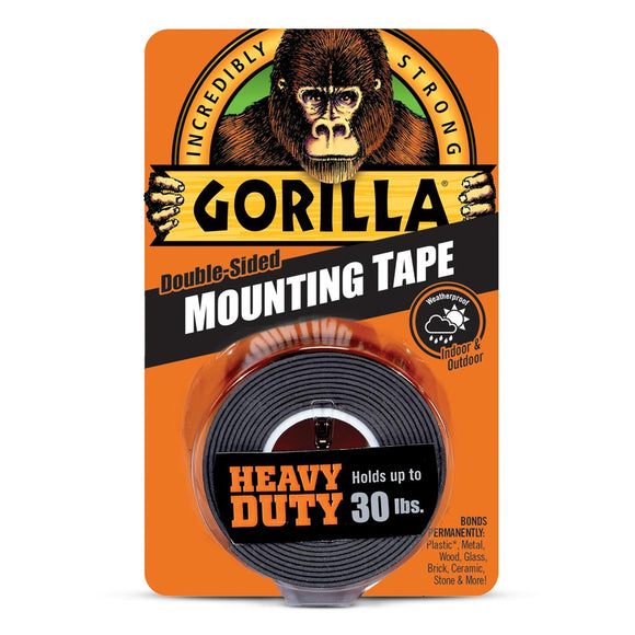 Gorilla Heavy Duty Black Mounting Tape #6055002, 1