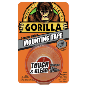 Gorilla Tough & Clear Mounting Tape #6065001, 1" x 60" - AutoCareParts.com