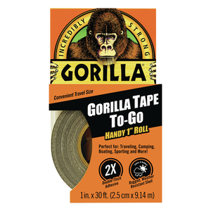 Gorilla Tape to-Go #6100101, 1" x 10 yd - Pack of 4 - AutoCareParts.com