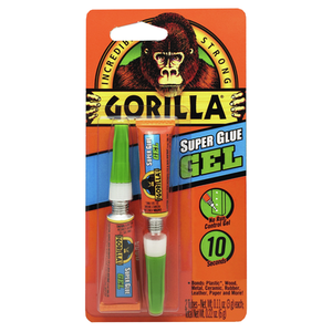 Gorilla Super Glue Gel #7820001, Two 3 g Tubes  - Pack of 3 - AutoCareParts.com