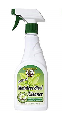 Howard Natural Stainless Steel Cleaner Lemongrass-Lime #SS5012, 16 oz - Pack of 3 - AutoCareParts.com