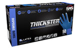 SAS Safety 50-Pack Thickster Powder-Free Latex Exam Grade Disposable Gloves - 14 Mil