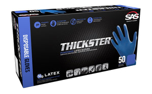 SAS Safety 50-Pack Thickster Powdered Latex Disposable Gloves -14 Mil