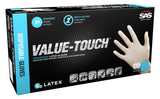 SAS Safety 100-Pack Value-Touch Powdered Latex Disposable Gloves - 5 Mil