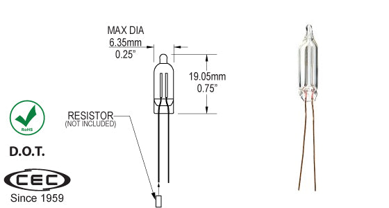 CEC  Neon Lamp #C2A (NE-2H), Box of 10 - AutoCareParts.com