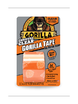 Gorilla Crystal Clear Duct Tape, 1.88