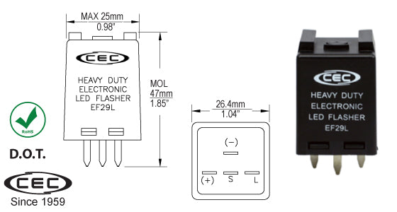 CEC LED Electronic Flasher #EF29L - AutoCareParts.com