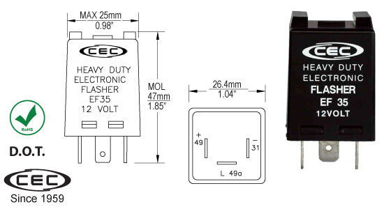 CEC Electronic Flasher #EF35 - AutoCareParts.com