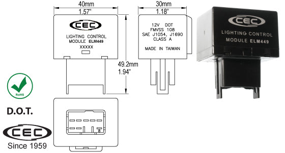 CEC Electronic Lighting Control Module #ELM449 - AutoCareParts.com