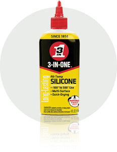 3-In-One All-Temp Silicone Lube #120008, 4 Oz - AutoCareParts.com